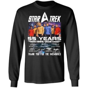 Star Trek 55 Years 1966 2021 Signatures Thank You For The Memories Shirt
