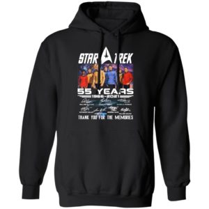 Star Trek 55 Years 1966 2021 Signatures Thank You For The Memories Shirt