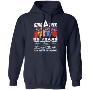 Star Trek 55 Years 1966 2021 Signatures Thank You For The Memories Shirt