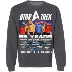Star Trek 55 Years 1966 2021 Signatures Thank You For The Memories Shirt