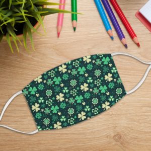 Lucky Clovers Irish Shamrock Pattern St. Patrick’s Day Face Mask