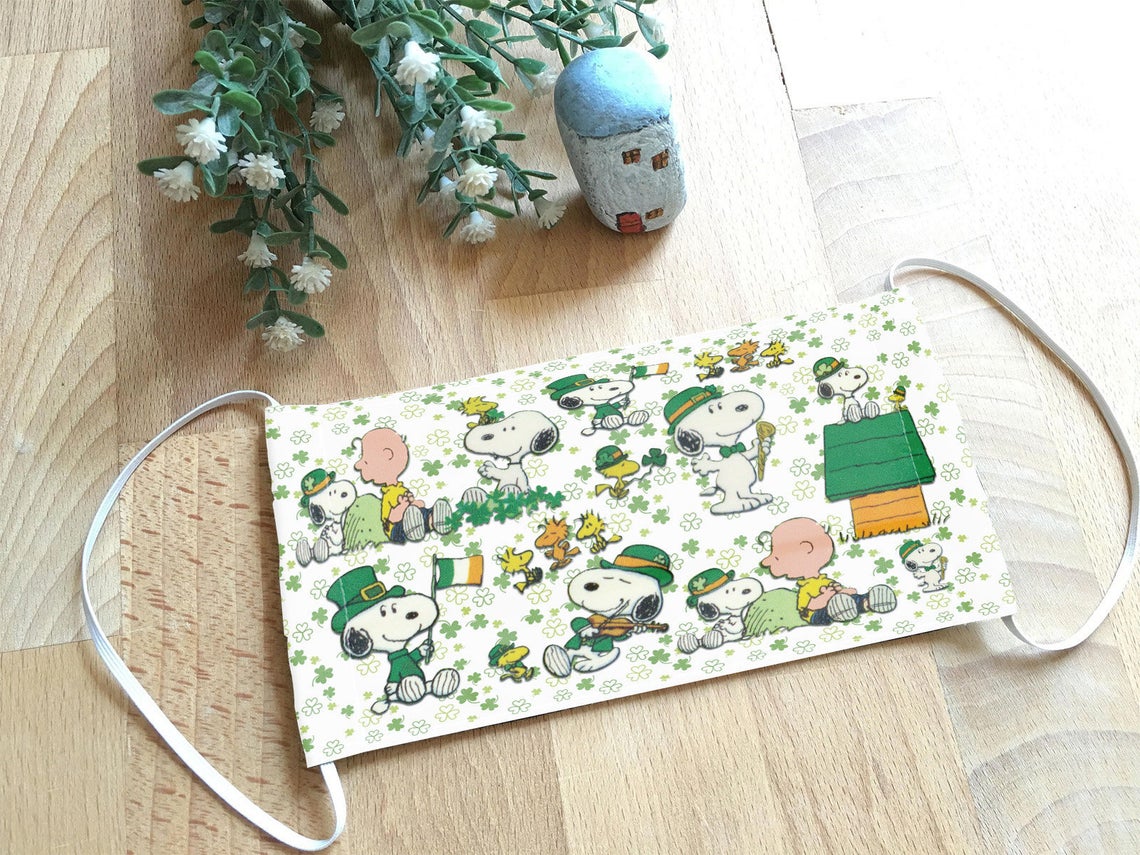 Baby Yoda Shamrock Leprechaun Yoda Face Mask