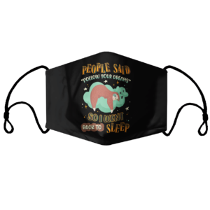 People Said Follow Your Dreams So I Went Back To Sleep Cute Sloth Face mask