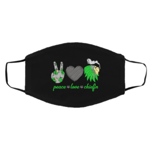 Peace Love Chiefin Smoking Weed Cannabis Cherokee Native face mask