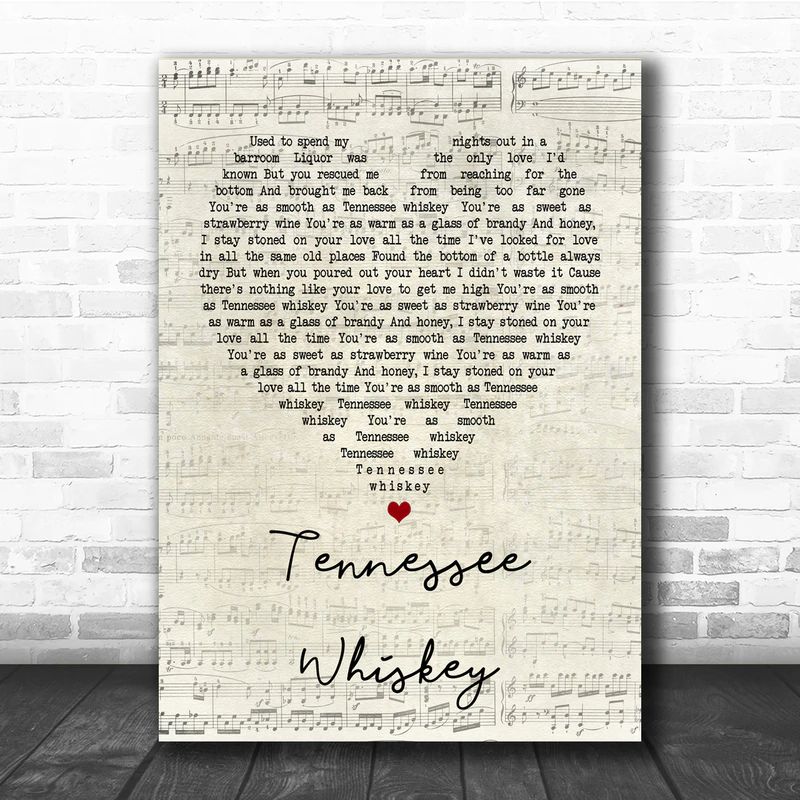 Chris Stapleton Tennessee Whiskey Script Heart Song Lyric Quote Poster Canvas Chris Stapleton Tennessee Whiskey Script Heart Song Lyric Quote Poster Canvas