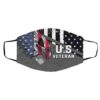 US Veteran Bald Eagle American Flag face mask