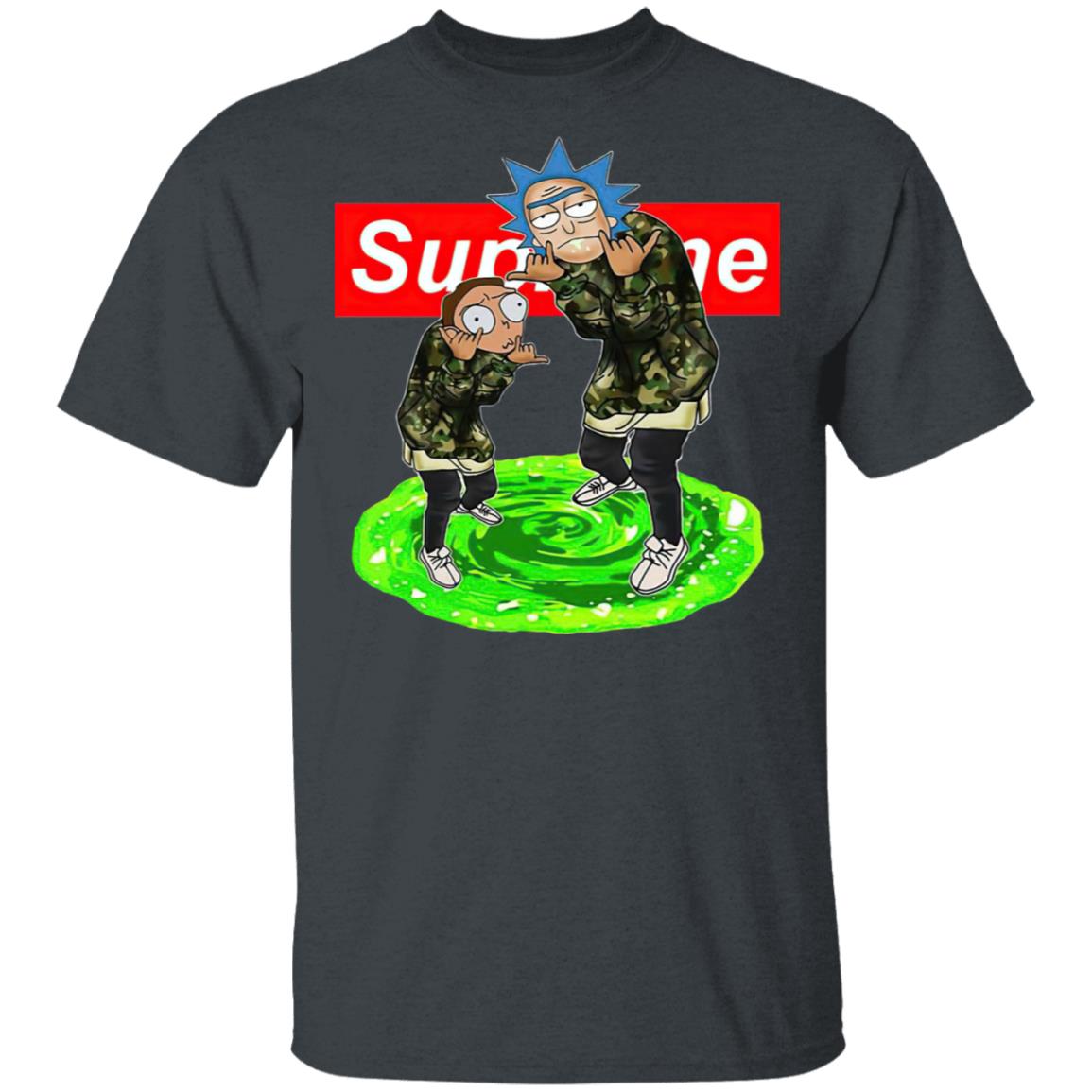 Supreme Logo With Rick And Morty 2021 Shirt