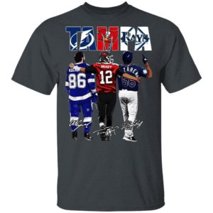 Tampa Tampa Bay Lightning Tampa Bay Buccaneers Tampa Bay Rays Nikita Kucherov Tom Brady Randy Arozarena signatures shirt