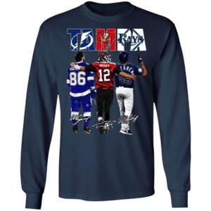 Tampa Tampa Bay Lightning Tampa Bay Buccaneers Tampa Bay Rays Nikita Kucherov Tom Brady Randy Arozarena signatures shirt