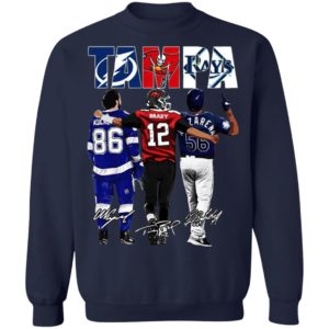 Tampa Tampa Bay Lightning Tampa Bay Buccaneers Tampa Bay Rays Nikita Kucherov Tom Brady Randy Arozarena signatures shirt