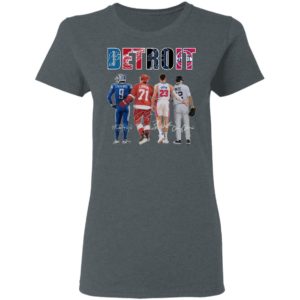 Detroit Detroit Lions Detroit Red Wings Detroit Pistons Detroit Tigers Stafford Larkin Griffin Mize Signatures Shirt