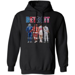Detroit Detroit Lions Detroit Red Wings Detroit Pistons Detroit Tigers Stafford Larkin Griffin Mize Signatures Shirt