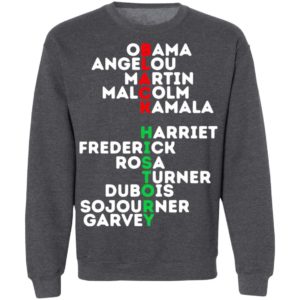 Black History Obama Angelou Martin Malcolm Kamala Harriet Frederick Shirt