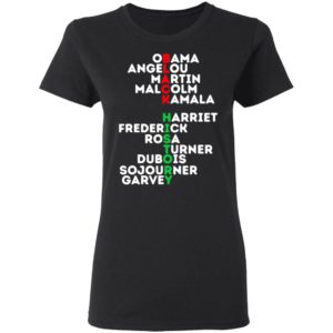 Black History Obama Angelou Martin Malcolm Kamala Harriet Frederick Shirt
