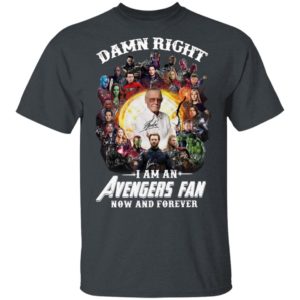 Damn Right I Am An Avengers Fan Now And Forever Signatures Shirt
