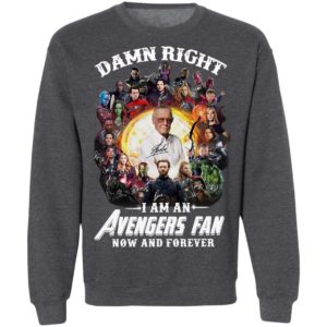 Damn Right I Am An Avengers Fan Now And Forever Signatures Shirt