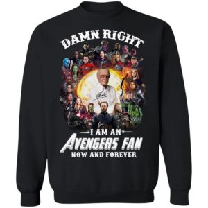 Damn Right I Am An Avengers Fan Now And Forever Signatures Shirt
