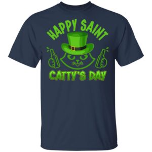 Happy Saint Catty’s Day Funny Cat St Patrick’s Day Shirt