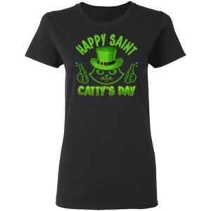 Happy Saint Catty’s Day Funny Cat St Patrick’s Day Shirt