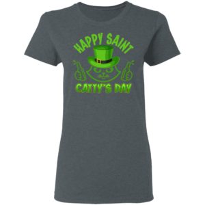 Happy Saint Catty’s Day Funny Cat St Patrick’s Day Shirt