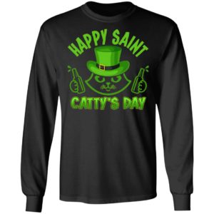 Happy Saint Catty’s Day Funny Cat St Patrick’s Day Shirt