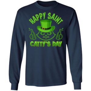 Happy Saint Catty’s Day Funny Cat St Patrick’s Day Shirt