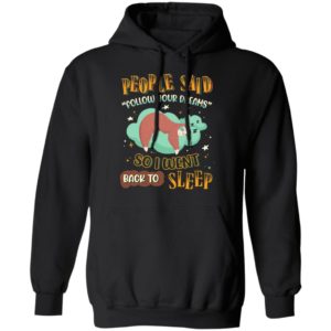 People Said Follow Your Dreams So I Went Back To Sleep Cute Sloth shirt