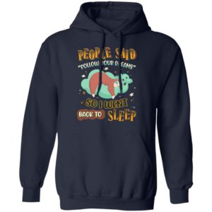 People Said Follow Your Dreams So I Went Back To Sleep Cute Sloth shirt