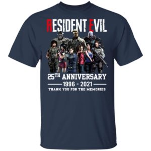 Resident Evil 25Th Anniversary 1996-2021 Thank You For The Memories Shirt