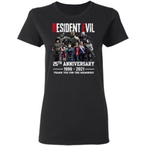Resident Evil 25Th Anniversary 1996-2021 Thank You For The Memories Shirt