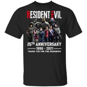 Resident Evil 25Th Anniversary 1996-2021 Thank You For The Memories Shirt