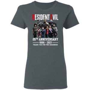 Resident Evil 25Th Anniversary 1996-2021 Thank You For The Memories Shirt