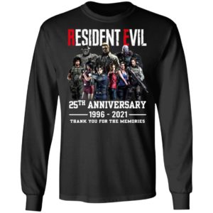 Resident Evil 25Th Anniversary 1996-2021 Thank You For The Memories Shirt