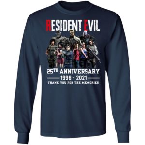 Resident Evil 25Th Anniversary 1996-2021 Thank You For The Memories Shirt