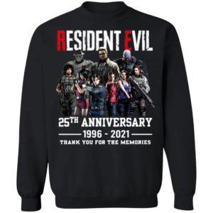 Resident Evil 25Th Anniversary 1996-2021 Thank You For The Memories Shirt