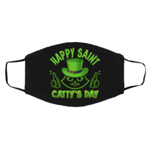 Happy Saint Catty’s Day Funny Cat St Patrick’s Day Mask