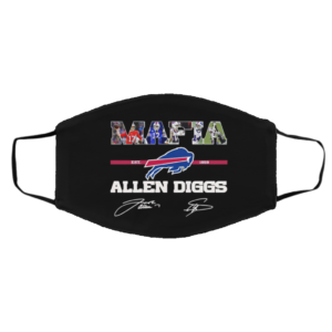Buffalo Bills Mafia Allen Diggs signatures Mask