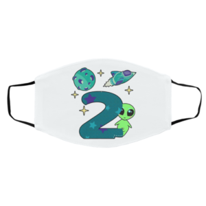 The spaceship planet and Baby Alien Boys 2nd birthday Mask