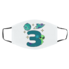 Spaceship Planet And Baby Alien Boys 4th Birthday Face Mask