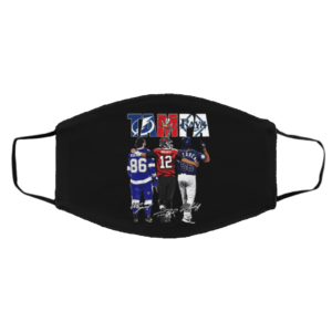 Tampa Tampa Bay Lightning Tampa Bay Buccaneers Tampa Bay Rays Nikita Kucherov Tom Brady Randy Arozarena signatures Face Mask