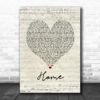 Blake Shelton Nobody But You Script Heart Song Lyric Wall Art Poster Canvas