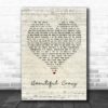 Luke Combs Better Together Script Heart Song Lyric Quote Music Poster Canvas