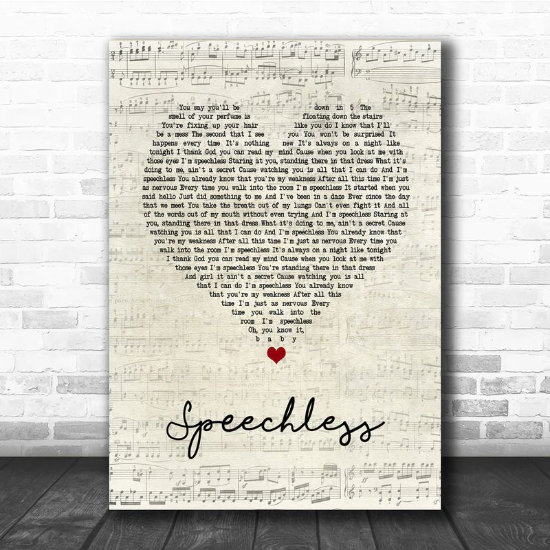 Dan Shay Speechless Script Heart Song Lyric Quote Poster Canvas Dan Shay Speechless Script Heart Song Lyric Quote Poster Canvas