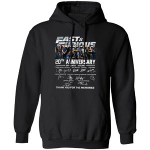 Fast and furious 9 films thank you for the memories signatures shirt