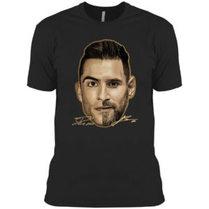 Cristiano Ronaldo Lionel Messi face best soccer player signatures shirt