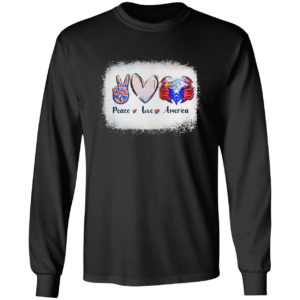 Peace love America navy USA shirt