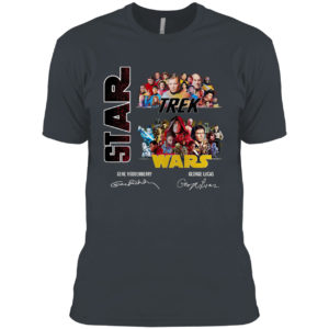 Star Trek Star Wars Gene Roddenberry George Lucas signatures shirt