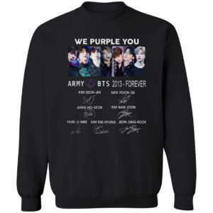 We Purple You Army BTS 2013 forever signatures shirt