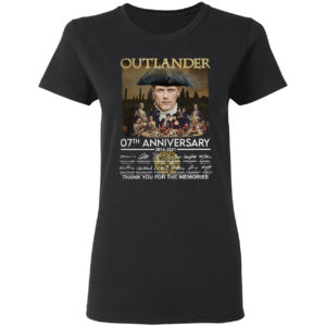Outlander 07th anniversary thank you for the memories signatures shirt