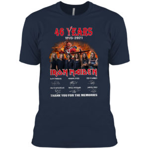 46 years 1975 2021 Iron Maiden thank you for the memories signature shirt